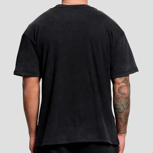 Customized Cotton Cropped Heavy <b>Weight</b> Shirts High Quality Streetwear <b>Blank</b> Oversized T-shirts Designer Round Neck Boxy T Shirt - Product Image 4