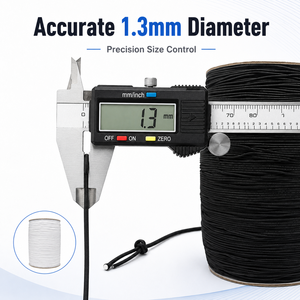 1.3mm Small Diameter <b>Elastic</b> Bungee <b>Cord</b> Polyester Covered Rubber Rope Custom Color Factory Supply - Product Image 3