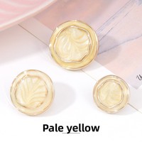 Kancing Plastik Warna-warni dengan Alas Berwarna Emas untuk Dekorasi Pakaian