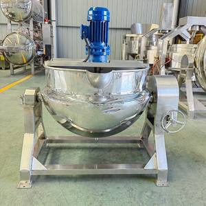 自動商業用砂糖キャラメル食品工業用ガス電気傾斜ジャムクッキングポットミキサー付きキャラメルクッキングミキサー - Product Image 3