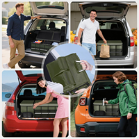 Organisateur de coffre de voiture multifonction Oxford Premium avec logo personnalisé, pliable et rétractable, avec poche de rangement pour chaussures
