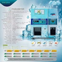 Distributeur automatique de glace et d'eau commerciale avec code QR, auto-nettoyage, purification d'eau par osmose inverse et gestion basée sur le cloud