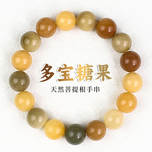 Multi Gem Bodhi Root <b>Bracelet</b> 12mm Round Beads Rainbow Colors Unisex <b>Couple</b> <b>Bracelet</b> Everyday Wear - Product Image 1