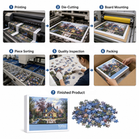 Boîte d'emballage en carton personnalisée avec logo pour puzzles, jeu de puzzle pour adultes et enfants, cadeau, impression numérique, pelliculage, affiche