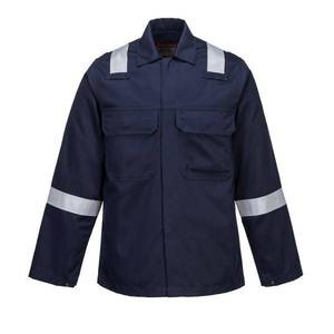 Manches longues coton réfléchissant porter sécurité haute visibilité vêtements <span class=keywords><strong>de</strong></span> <span class=keywords><strong>travail</strong></span> pour hommes 2 pièces bleu marine boutonné chemises et pantalons <span class=keywords><strong>de</strong></span> <span class=keywords><strong>travail</strong></span> - Product Image 4