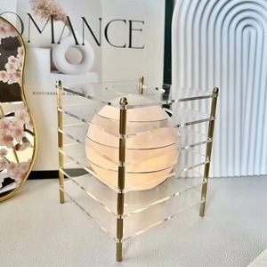 Lámpara de escritorio artística, luz de <span class=keywords><strong>noche</strong></span> de mesa recargable RGB acrílica de ambiente con diseño moderno para oficina, decoración de sala de estar - Product Image 3