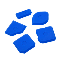 Kit de 5 spatules en silicone bleu pour le calfeutrage et le profilage