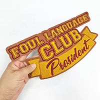 Fabricant Patch Vêtements Anime Patches Lettre Broderie Parche Fer sur Badge Grand Chenille Parches