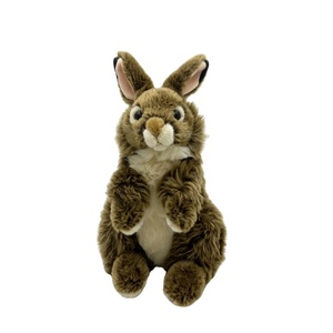 Muñeco de Peluche de Conejo Salvaje Realista, Fabricación OEM/ODM, Conejo Marrón de Peluche, Tamaño Personalizado, Peluche de Animal para Recuerdo - Product Image 1