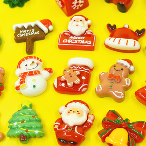 Nuevo Cabujón Plano de Resina con Diseño de Dibujos Animados Navideños para Adornos de Slime, Accesorios para Hacer Joyas y Decoración de Horquillas - Product Image 5