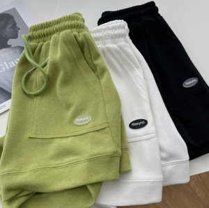 Nouveaux shorts de sport décontractés pour femmes à taille haute, amincissants, avec cordon de serrage, coupe ample et <span class=keywords><strong>large</strong></span>, style A - Product Image 2