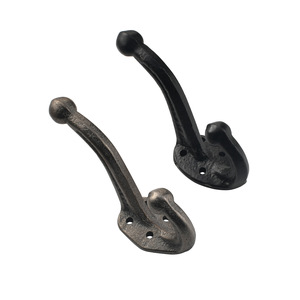 Crochets muraux en fonte noire de forme ronde pour porte ou mur - Product Image 5