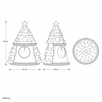 Maison pour chat en carton ondulé, griffoir en forme de cône d'arbre de Noël, 50 cm, pour intérieur