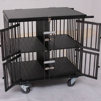 Cage pour animaux de compagnie en aluminium USMILEPET à 4 roues légère pour tous les animaux de compagnie
