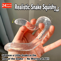 Jouet anti-stress en forme de serpent transparent, très populaire sur TikTok, gadget magique pour soulager le stress.