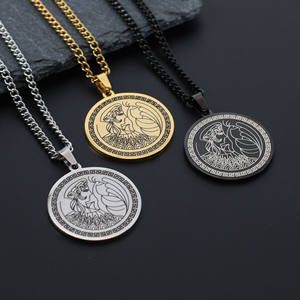 Best Seller titanyum çelik antik yunan tanrıçası Goddess kolye uzun altın kolye hıristiyan sembolü - Product Image 3