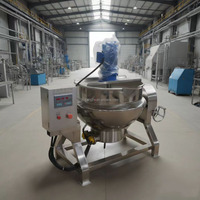 Chaudière industrielle à cuisson automatique avec agitation électromagnétique, chauffage au gaz ou à la vapeur, 50L, 100L, 200L, 300L