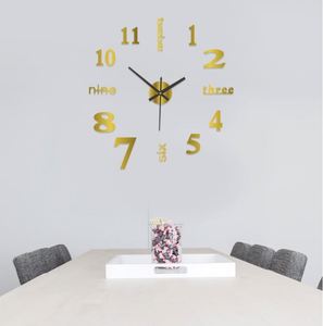 Reloj de Pared Creativo 3D Simple de 14-30 Pulgadas, Sin Perforaciones, Reloj Digital Decorativo para Pared - Product Image 4