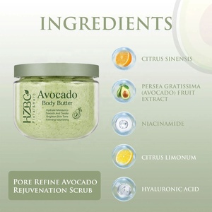 Beurre corporel à l'avocat en gros 250g 10kg 50kg 100kg - Crème <span class=keywords><strong>hydratante</strong></span> fouettée pour peaux très sèches, riche et nourrissante - Product Image 2