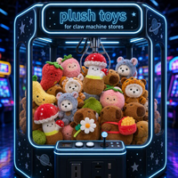Peluche Emoji Clignotant pour Machine à Pinces, Vente en Gros, Lots de Jouets en Peluche Doux, Prix de Jeu d'Arcade, Recharges pour Machines à Grue pour Enfants