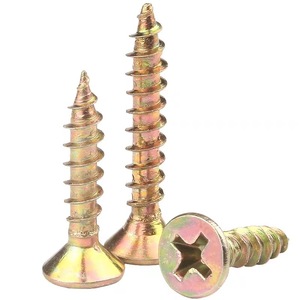 Carbon Steel Countersunk Wood Screws M3.5 M4 M5 Slotted Head Metric Coarse Thread Construction Industry Use - Product Image 3
