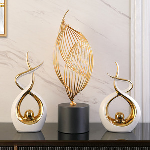 Dropshipping Shopify Modern Luxury Feng Shui Ceramic Vortex Sculpture For Living Room <b>TV</b> Cabinet Office Shelf - Product Image 6
