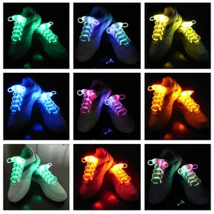 Color Changing Running Fashion Waterproof Night Shoestrings Fiber Optic Led Glow Shoelace