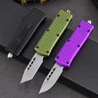 Vente flash - Couteau pliant multifonctionnel de petite taille avec lame en acier D2 et manche en alliage d'aluminium, idéal pour les activités de plein air, mini, portable, DIY