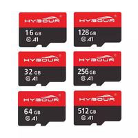 Carte Mini SD Hybour Originale Neuve avec Logo Personnalisé, Plastique, 1 Go-256 Go, Multi-usages, Noire, Classe 4, Modèle TF001 pour Téléphones et Tablettes