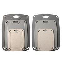 Hete Aanbieding Eco-vriendelijke BPA-vrije Plastic 3-delige Snijdplank Keukenaccessoires Duurzame Snijdplank met Sapgootjes