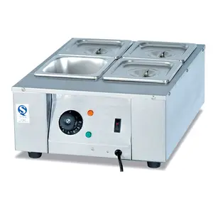 Commercial Stainless Steel Catering Equipment Electric Melting Chocolate Stove With Four Square Pots