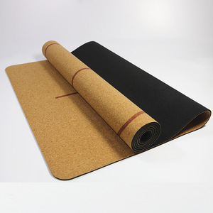 Imprimé personnalisé Recyclé Liège Tapis de Yoga En Caoutchouc Naturel Dans Le Sac - Product Image 1