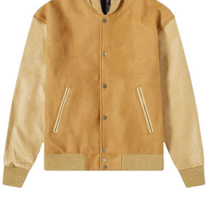 Chaqueta Universitaria de Béisbol Personalizada de Alta Calidad, Chaqueta Bomber con Bordado, Chaqueta Universitaria Corta de Cuero para Hombre, Chaqueta de Invierno - Product Image 1