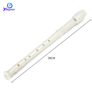 Flauta de plástico blanca de seis orificios Yinyue para niños, juguete de educación temprana, instrumento musical - Product Image 2