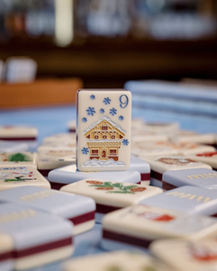 Nuevas fichas de mahjong americanas de acrílico con temática de esquí, en stock - Product Image 3