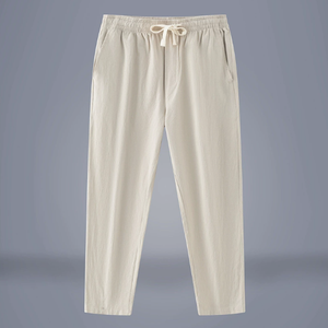 Nuovi Arrivi 2026: <span class=keywords><strong>Pantaloni</strong></span> da <span class=keywords><strong>Uomo</strong></span> in Cotone e <span class=keywords><strong>Lino</strong></span>, Taglie Grandi, Casual, Lunghezza alla Caviglia - Product Image 1