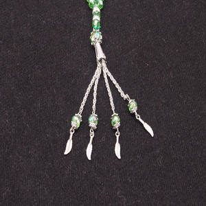 เครื่องประดับสร้อยคอคริสตัลสีเขียว Tasbeeh 99 มุสลิม <span class=keywords><strong>Mala</strong></span> - Product Image 2