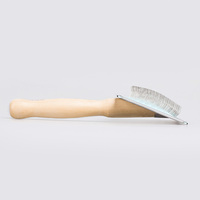 Brosse de toilettage pour chien Parfaitetoile avec logo personnalisé, écologique, à poils longs et doux, en acier inoxydable, avec poignée en bois personnalisable pour animaux de compagnie