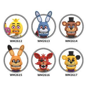 Vente en gros d'usine WM6170 WM6074 Bonnie Freddy Foxy Balloons Boy Lolbit Springtrap Abby FNAF Blocs de construction à collectionner Jouets de dessin animé - Product Image 4