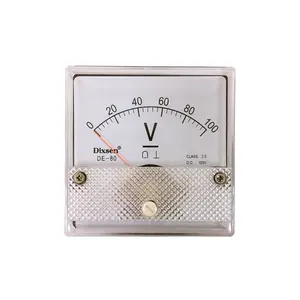 80*80mm 0-300V kleine Schalttafel einbau messer Hersteller klasse 2,5 DC Analoges Voltpanel-Voltmeter