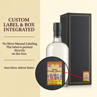 Coffret Cadeau de Luxe pour Vodka avec Étiquette VOID Personnalisée, Emballage pour Bouteille Unique de Spiritueux avec Sceau Holographique OEM