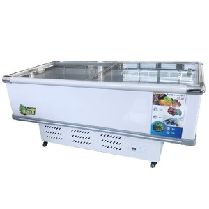 Congélateur commercial à coffre profond en verre Pusen Supermarket Island, congélateur profond pour bœuf, poulet, fromage, glaçons - Product Image 4