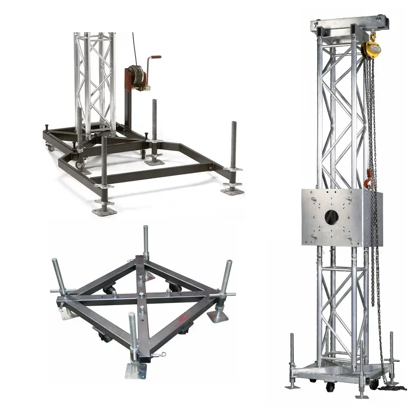 PLUSTRUSS Ground Support Aluminum Truss Lift Tower Stage Truss Display Lifting System Components Base