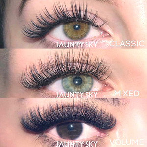 Jainty Sky – kit d'extension de cils colorés en éventail rapide, 1 seconde, facile à utiliser, professionnel