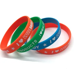 Custom Logo Classic Printing Debossed Embossed Silicone Wristband Waterproof Sports Basketball Silicone Wristband