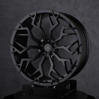Nuevas Llantas de Aluminio Forjado 6061-T6 de 17-24 Pulgadas, Personalizadas, Color Negro Mate, Diseño Geométrico de Malla Cóncava, ET de 25 mm, para Audi R8 y Tesla