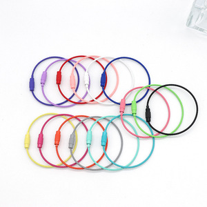 Anneaux en fil de fer peint en acier inoxydable, porte-clés durables, accessoires de bijoux DIY, forme ovale, vente en gros - Product Image 5