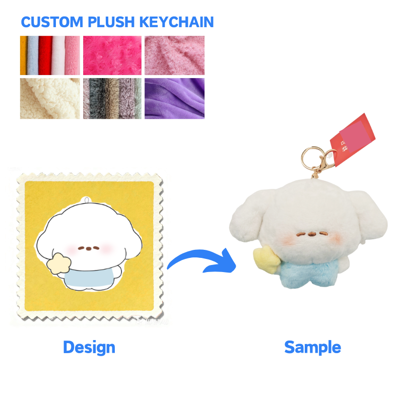 Cute Plush Super Soft Custom Keyring