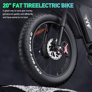 จักรยานไฟฟ้า Ridstar Q20 Pro 20 นิ้ว มอเตอร์คู่ สำหรับขี่ออฟโรด ยางอ้วน แบบเสือภูเขา แบตเตอรี่ลิเธียม 52v 40ah โรงงาน Q20 ขายส่ง - Product Image 6