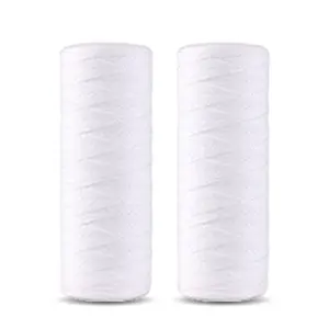 10" x 4.5" String Wound Sediment Water Filter Cartridge 5 Micron Pure Polypropylene Microfiber 100% PP Membrane Water Treatment